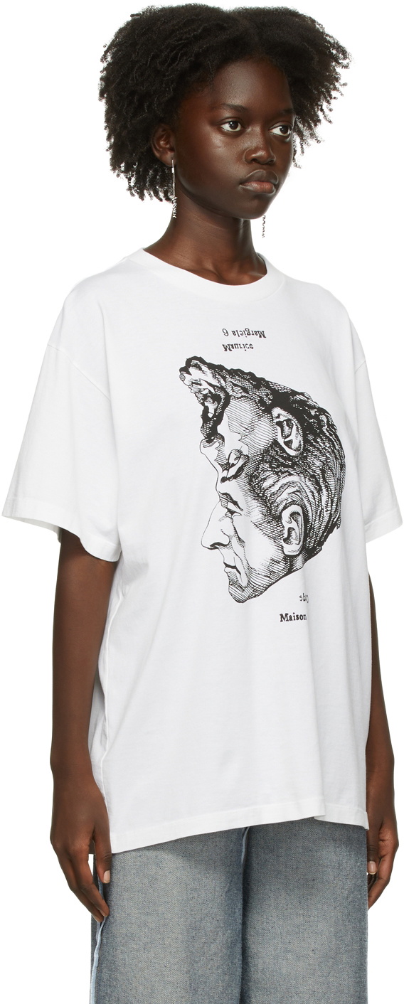 MM6 Maison Margiela Reversible White Print Bussy T-Shirt MM6