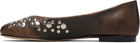 Gimaguas Brown Bailarina Studs Flats