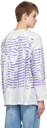Doublet Gray & Purple Mirage Basque Long Sleeve T-Shirt