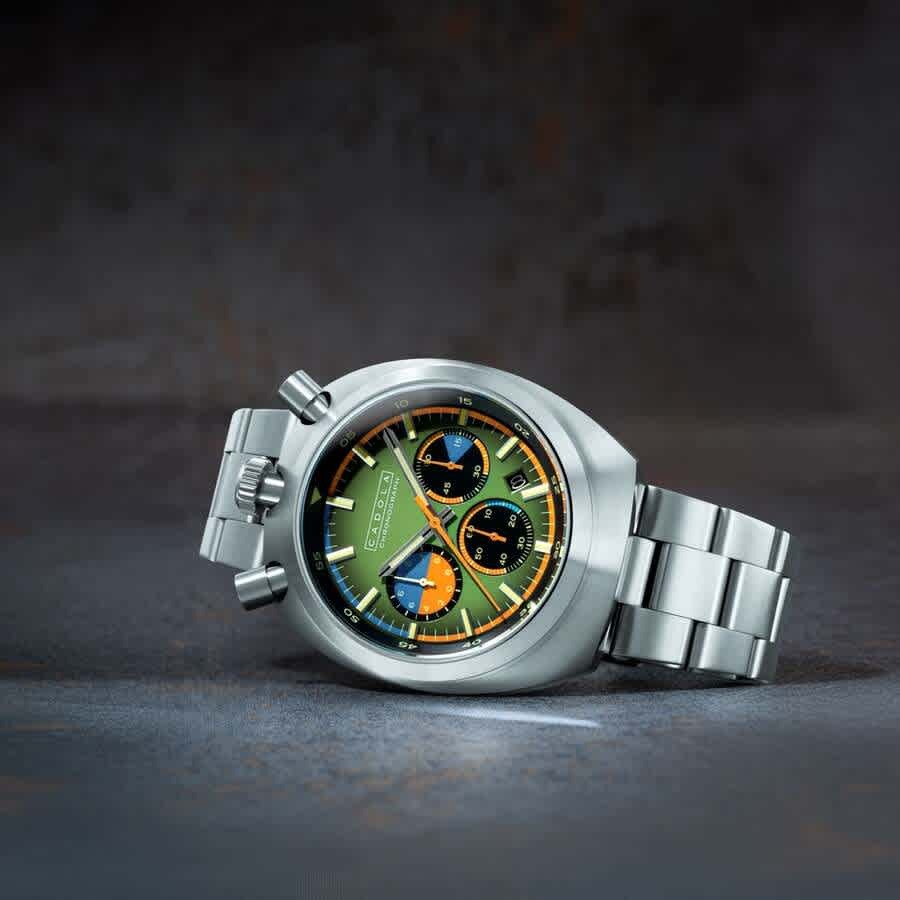 Cadola Testa Di Toro Chronograph Quartz Green Dial Mens Watch CD-1058-44