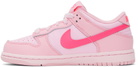 Nike Kids Pink Dunk Low Little Kids Sneakers