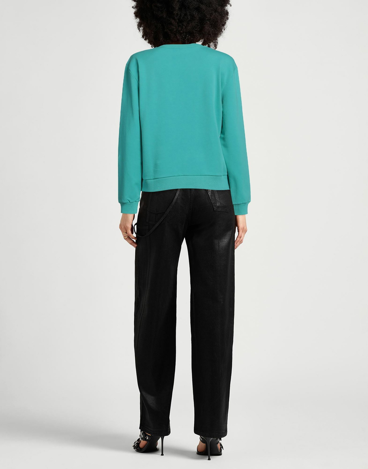 Moschino Womens Sweatshirt Turquoise