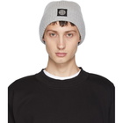 Stone Island Grey Logo Beanie