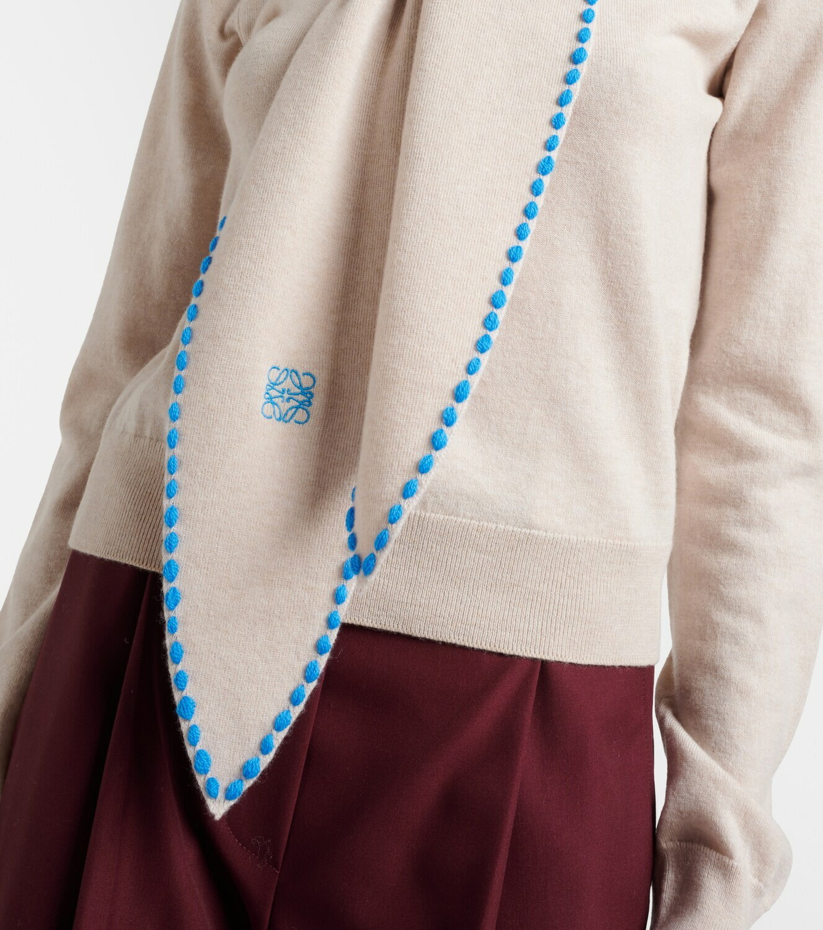 Loewe Scarf-detail wool sweater