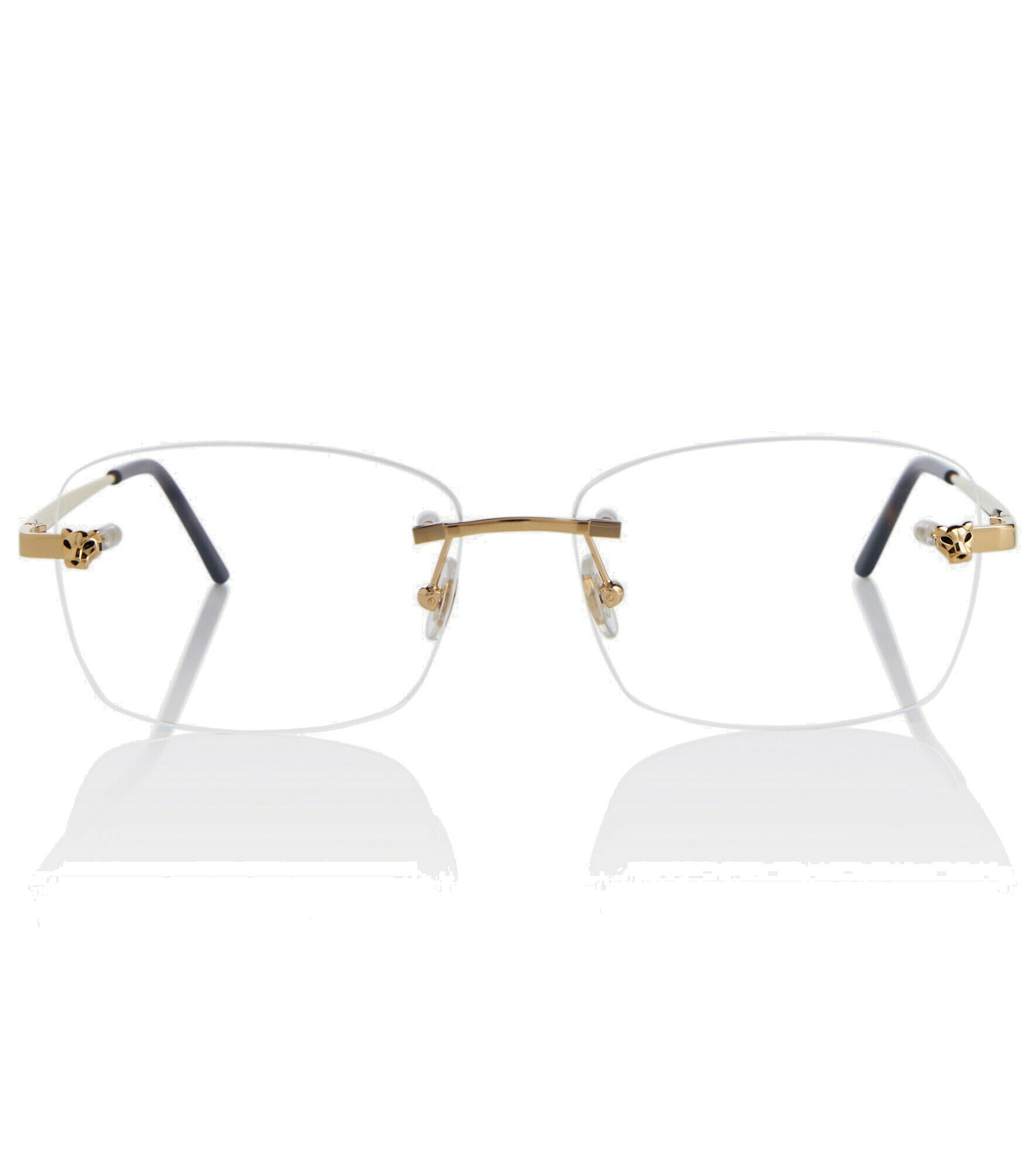 Photo: Cartier Eyewear Collection - Panthère de Cartier rectangular glasses