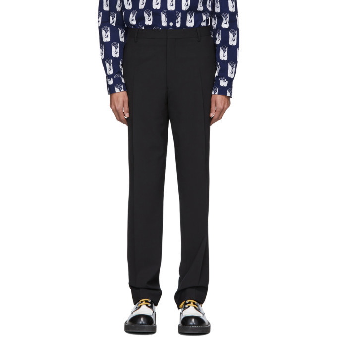 Photo: Kenzo Black Wool Formal Slim Trousers