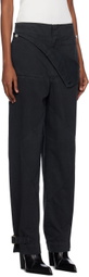 Dion Lee Black Belted Shell Trousers