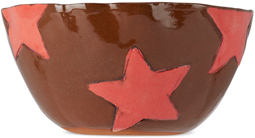 Harlie Brown Studio SSENSE Exclusive Pink Stars Delight Cereal Bowl