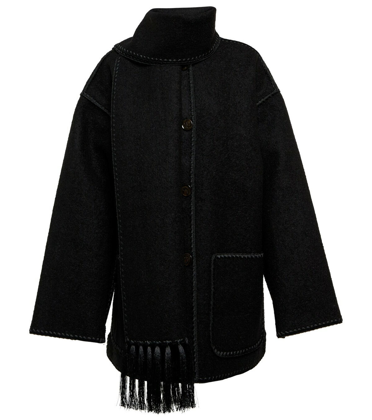 Toteme Embroidered wool-blend scarf jacket Toteme