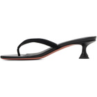 Amina Muaddi Black Juliette Thong Heeled Sandals
