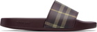 Burberry Burgundy Check Slides