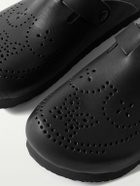 Needles - Perforated Leather Clogs - Black