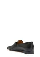 Valentino Garavani Vlogo Grained Leather Loafers Black