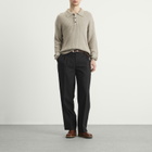 mfpen Men's Grain Digit Polo Knit in Oatmeal