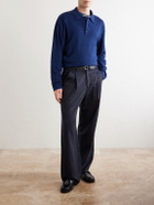 Officine Générale - Bay Merino Wool Polo Shirt - Blue