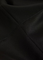 Tory Burch Satin Cuffs Cropped Crepe Trousers Black