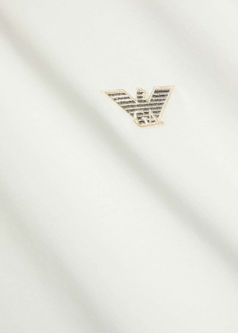 Emporio Armani Logo-embroidered Cotton T-shirt White