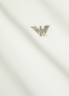 Emporio Armani Logo-embroidered Cotton T-shirt White