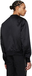 Black Comme des Garçons Black Frayed Edge Bomber Jacket