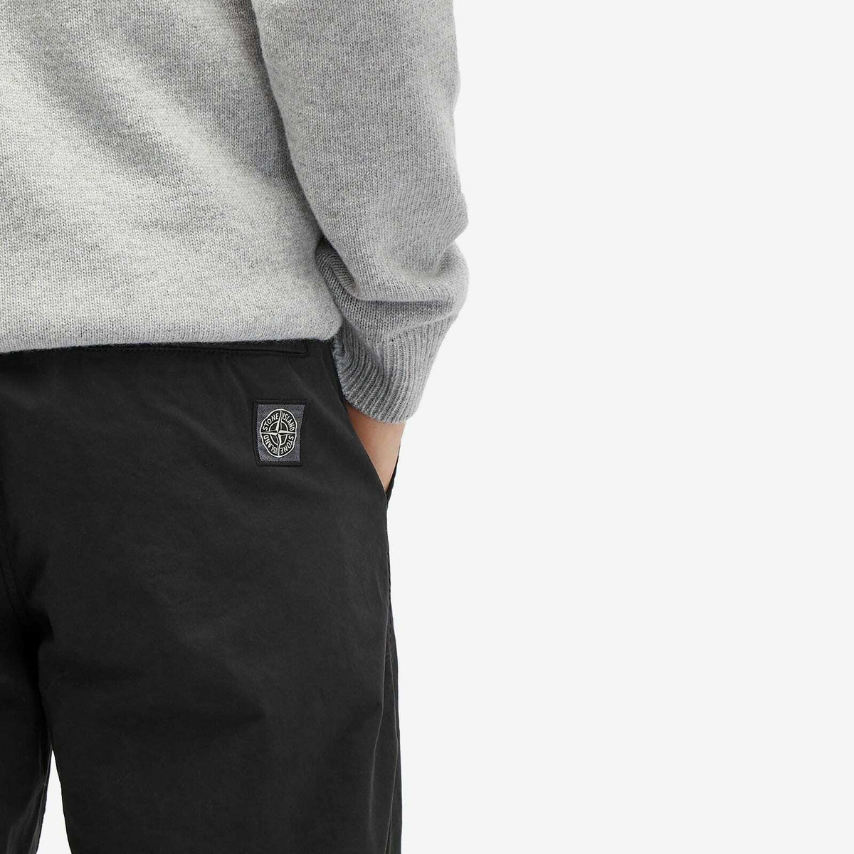 Stone Island Men's Stretch-TC Garment Dyed Badge Chinos in Stone Island Men's Stretch-TC Garment Dyed Badge Chinos in