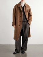 Kaptain Sunshine - Brushed Wool-Blend Woven Coat - Brown