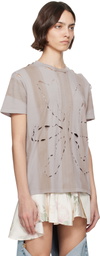 Collina Strada Purple & Brown Remnant Flower T-shirt