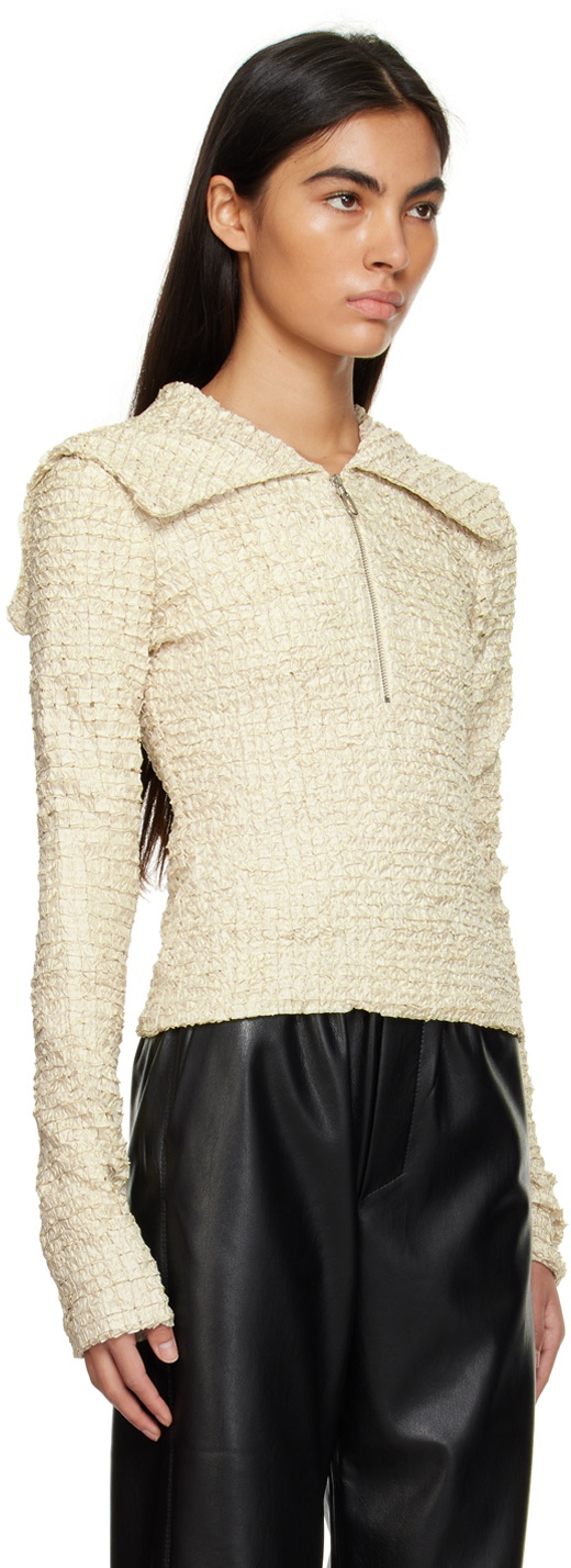 Nanushka Off-White Leiko Long Sleeve T-Shirt