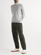 Richard James - Straight-Leg Wool-Flannel Drawstring Suit Trousers - Green