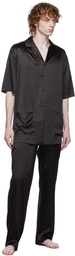 Versace Underwear Black Silk Shirt