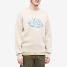 Daily Paper Men's Pelaz Intarsia Logo Crew Knit in White Sand