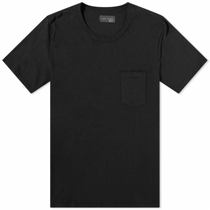 Photo: Les Tien Men's Lightweight Pocket T-Shirt in Jet Black