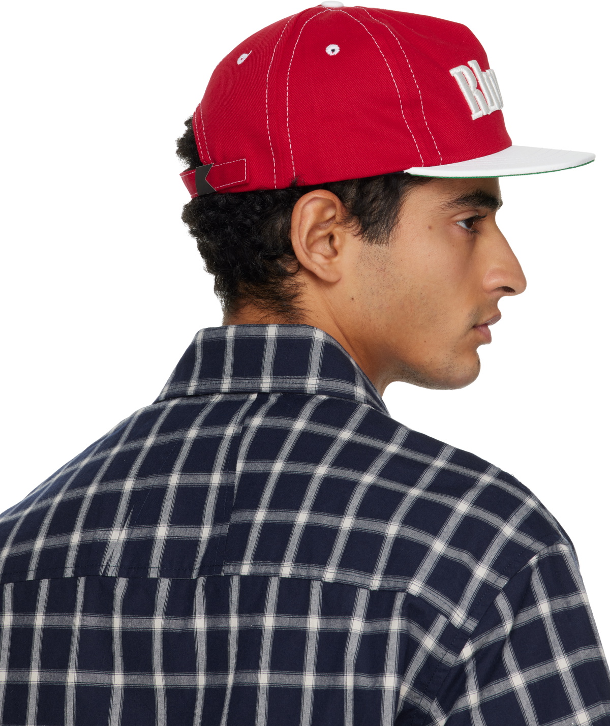Rhude Red & White 'Rhude' Contrast Logo Cap