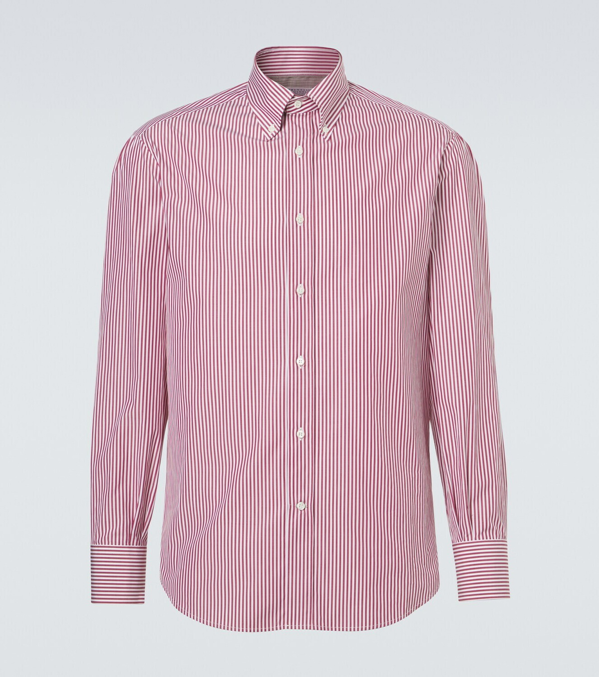 Brunello Cucinelli Striped cotton poplin shirt
