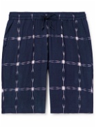 Universal Works - Straight-Leg Indigo-Dyed Cotton Drawstring Shorts - Blue