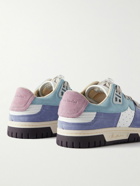 Acne Studios - Suede and Perforated Leather Sneakers - Blue