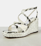 Jimmy Choo Ayla 85 leather espadrille wedges