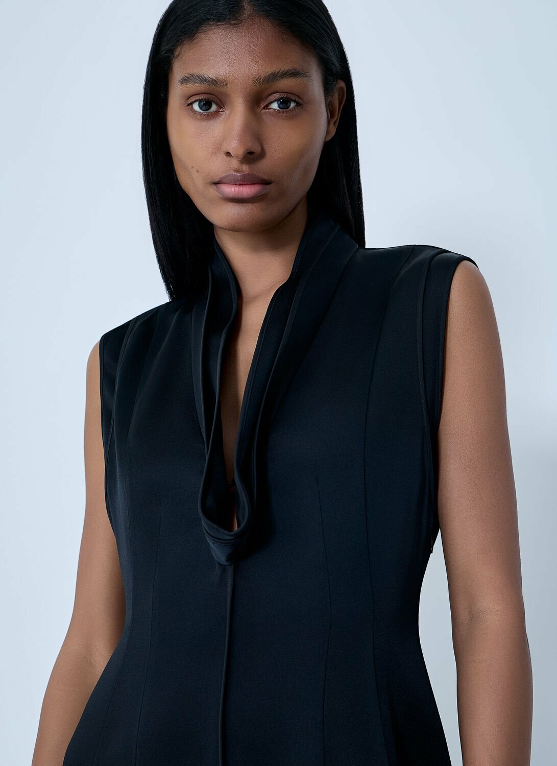 Jil Sander V-Neck Midi Dress
