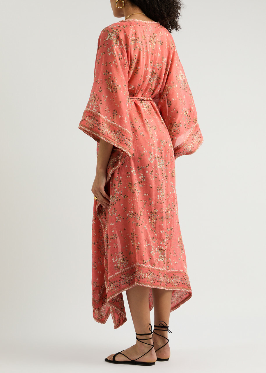 ワンピース Isabel Marant Dresses Isabel Marant Amira Printed Cotton-blend Kaftan Dress Pink