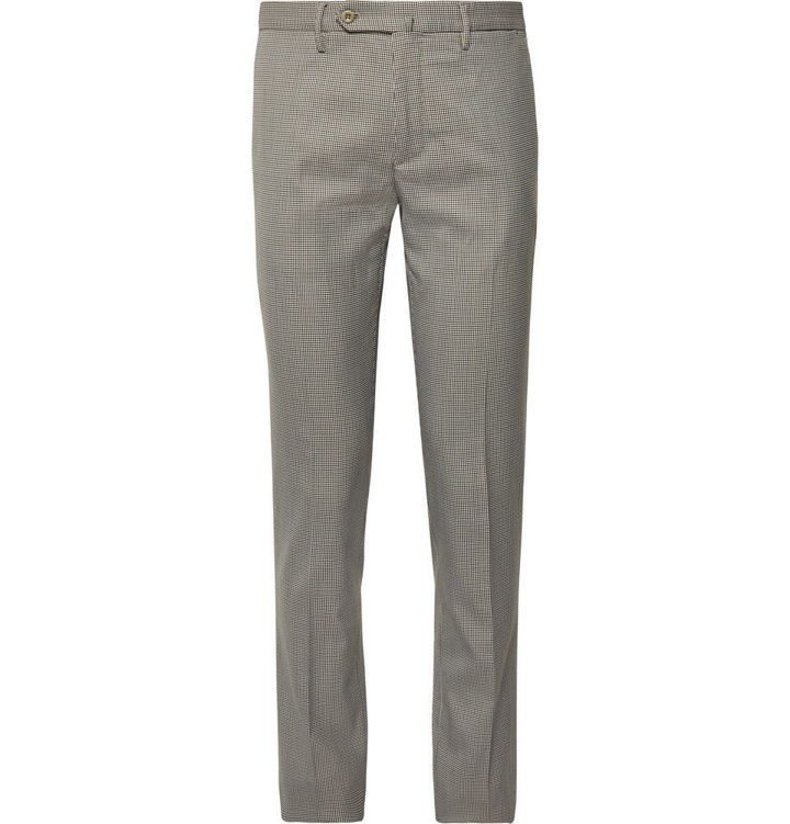 Photo: Incotex - Slim-Fit Puppytooth Woven Trousers - Neutral