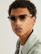 Brunello Cucinelli - Oliver Peoples Jep Aviator-Style Silver-Tone Acetate Sunglasses