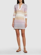 MISSONI - Chevron Cotton Blend Knit Mini Dress