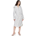 Vivienne Westwood Gray Drunken Shirt Midi Dress