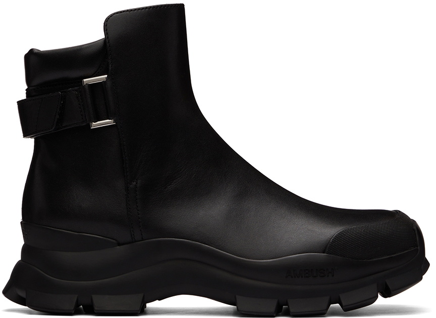 AMBUSH Black Leather Boots Ambush