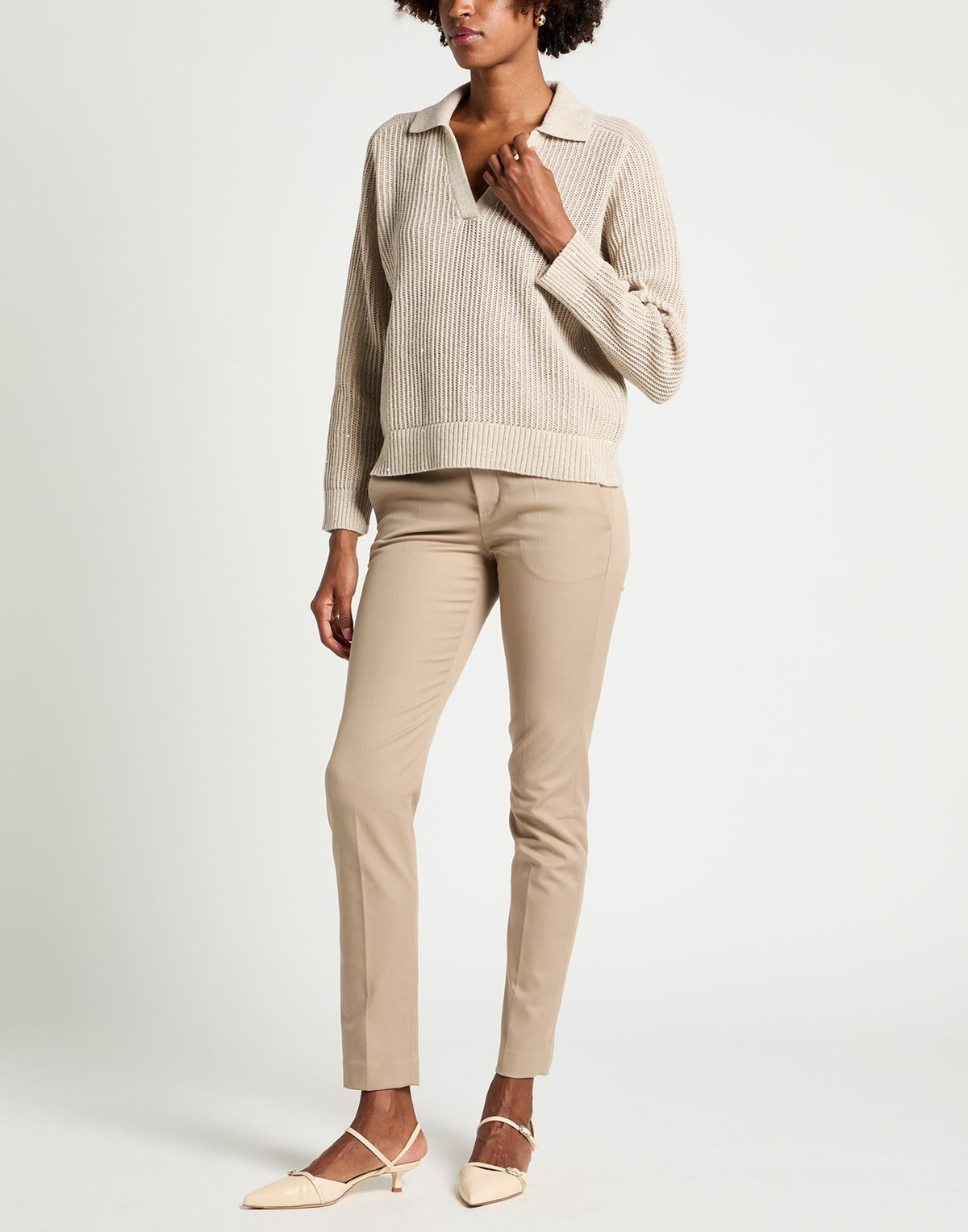 Peserico Womens Sweater in Beige