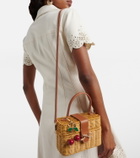 Self-Portrait Mini rattan top-handle bag