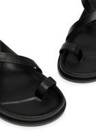 A.emery Jalen Slim Leather Sandals Black
