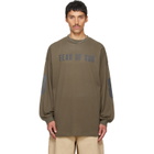 Fear of God ESSENTIALS Khaki Merch Long Sleeve T-shirt