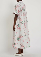 Erdem Floral-print Cotton-poplin Midi Shirt Dress Multicoloured