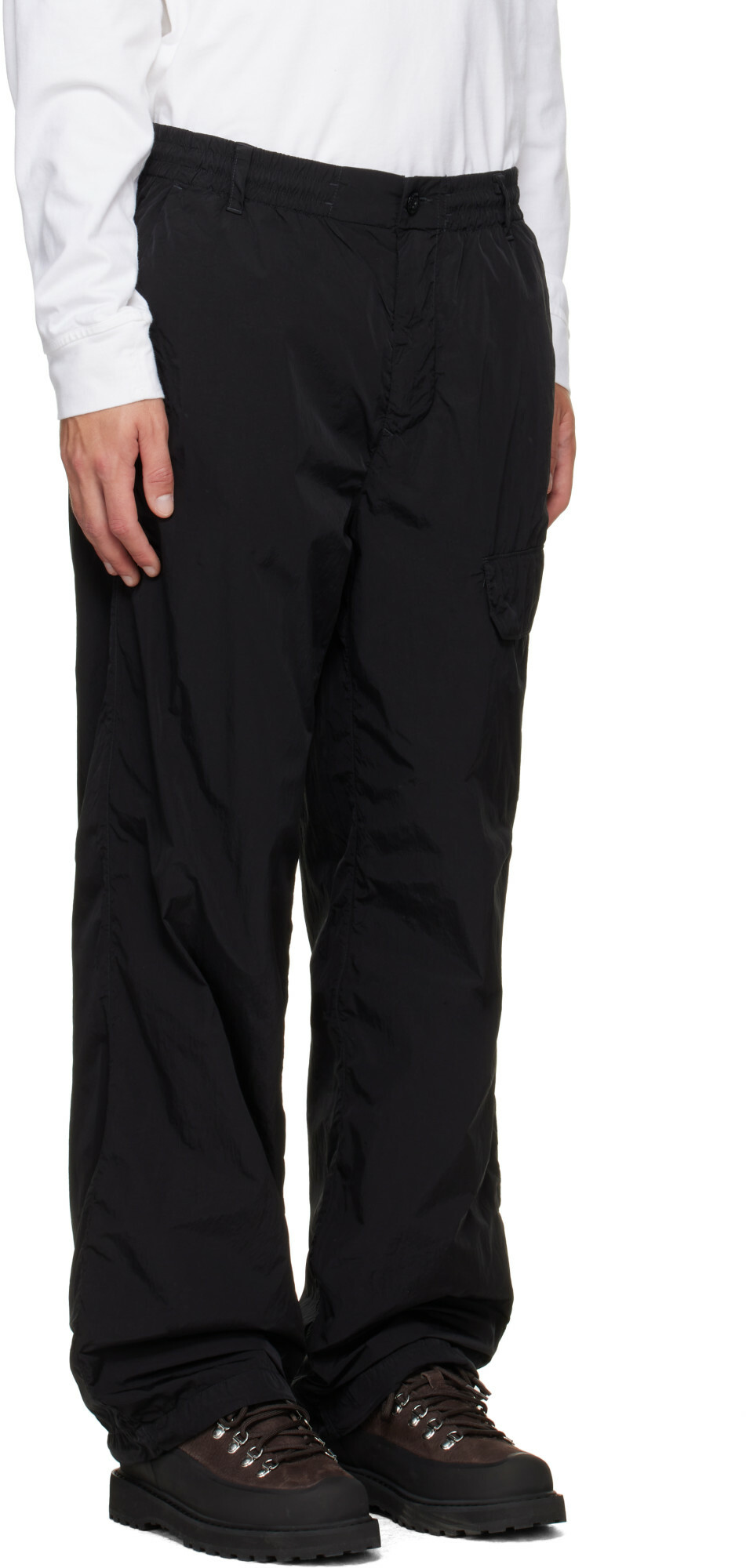 C.P. Company Black Chrome-R Regular Lens Cargo Pants