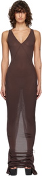 Rick Owens Brown Temple V Tank Maxi Dress